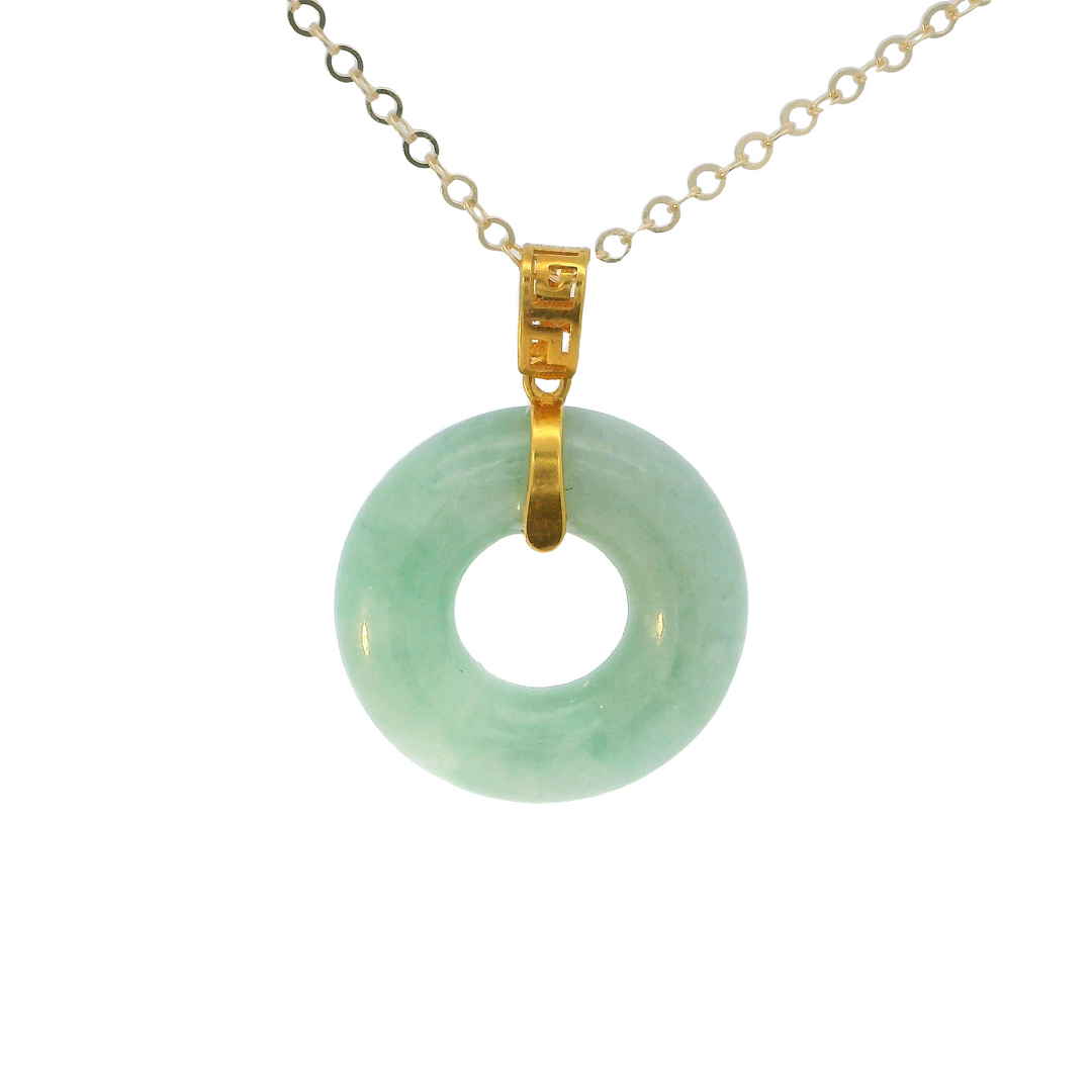 Apple Green Jade 18k Pendant