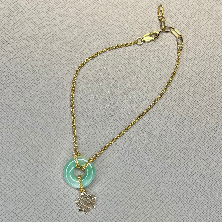 Jadeite Lotus Bracelet
