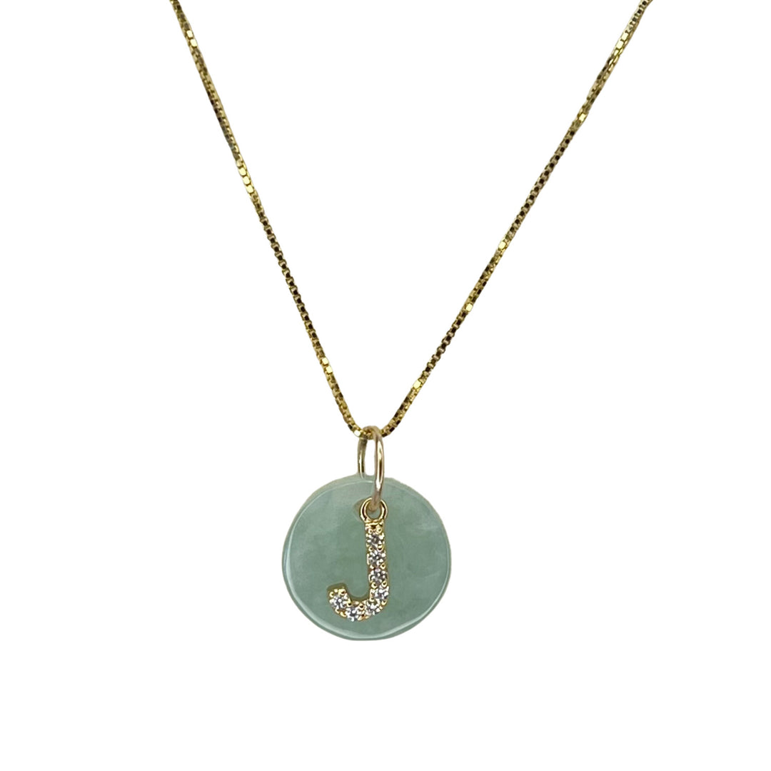 Initial Jade Pendant