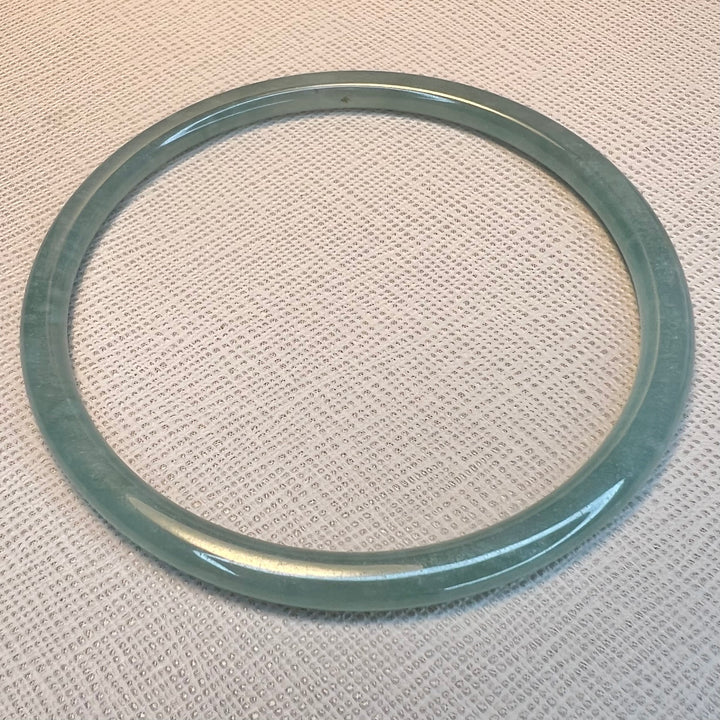 Thin Blue Water Jade Bangle