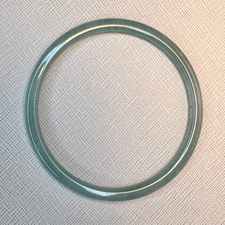 Thin Blue Water Jade Bangle
