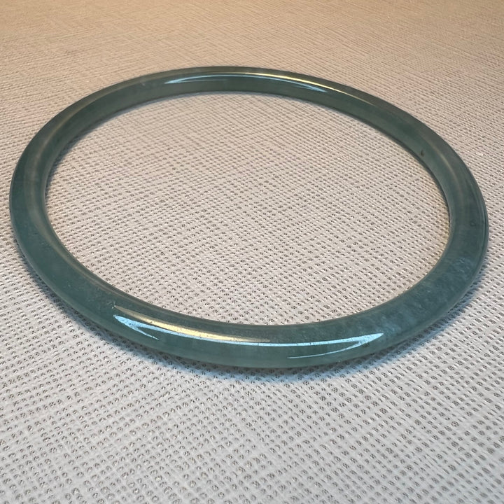 Thin Blue Water Jade Bangle