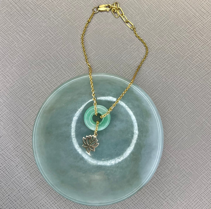 Jadeite Lotus Bracelet