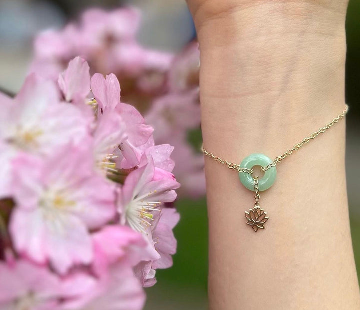 Jadeite Lotus Bracelet