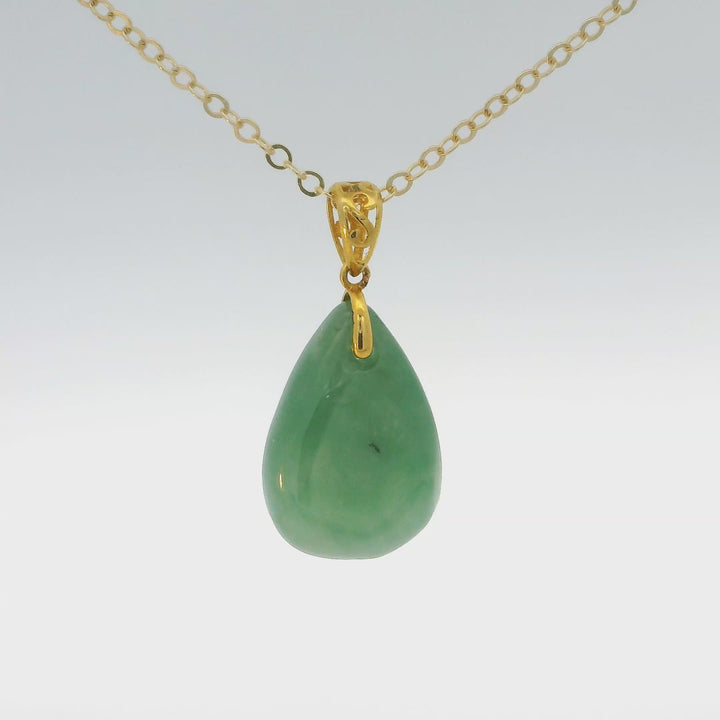 Jadeite Teardrop Pendant