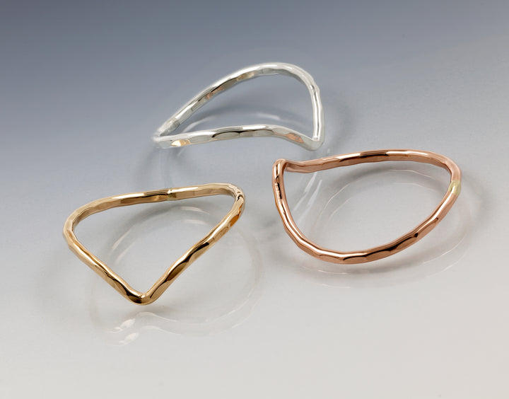 Wave Hammered Ring