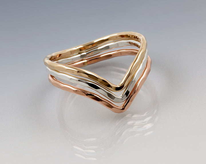 Wave Hammered Ring