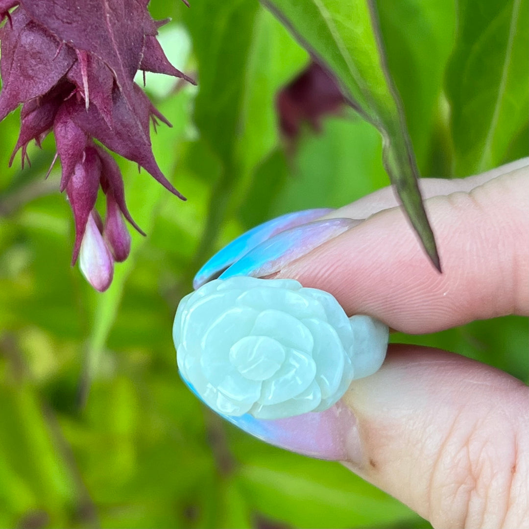 Jade Flower Carving Ring