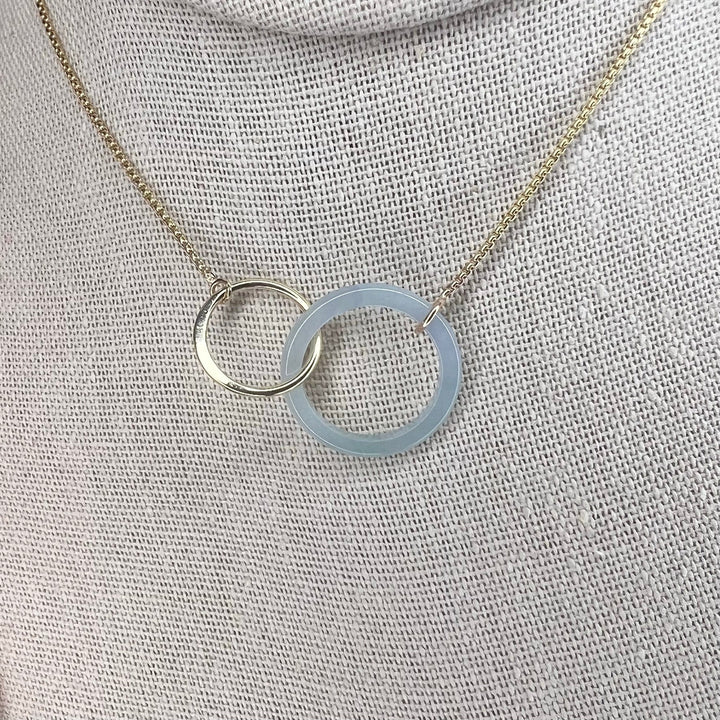 Jade Gold Link Pendant