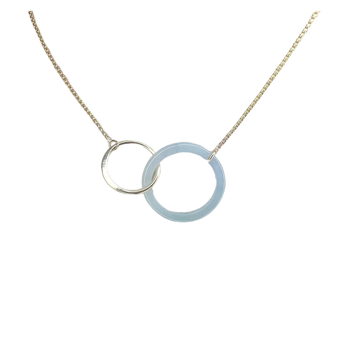 Jade Gold Link Pendant
