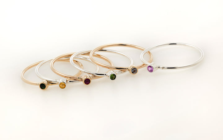 Gold Filled Birthstone Rings
