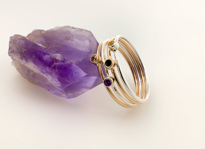 Gold Filled Birthstone Rings