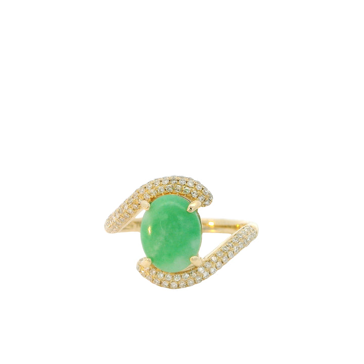 Diamond Wave Jade Ring