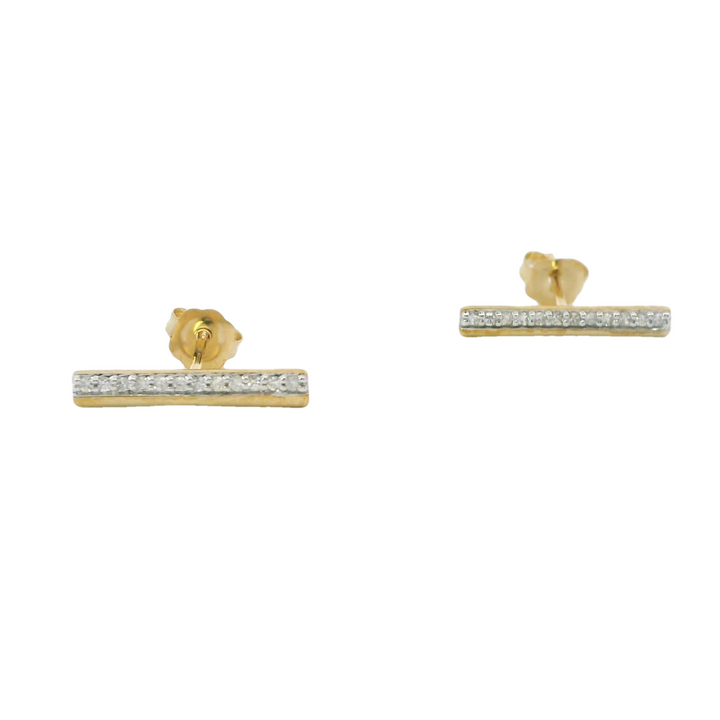 Diamond Bar Earrings