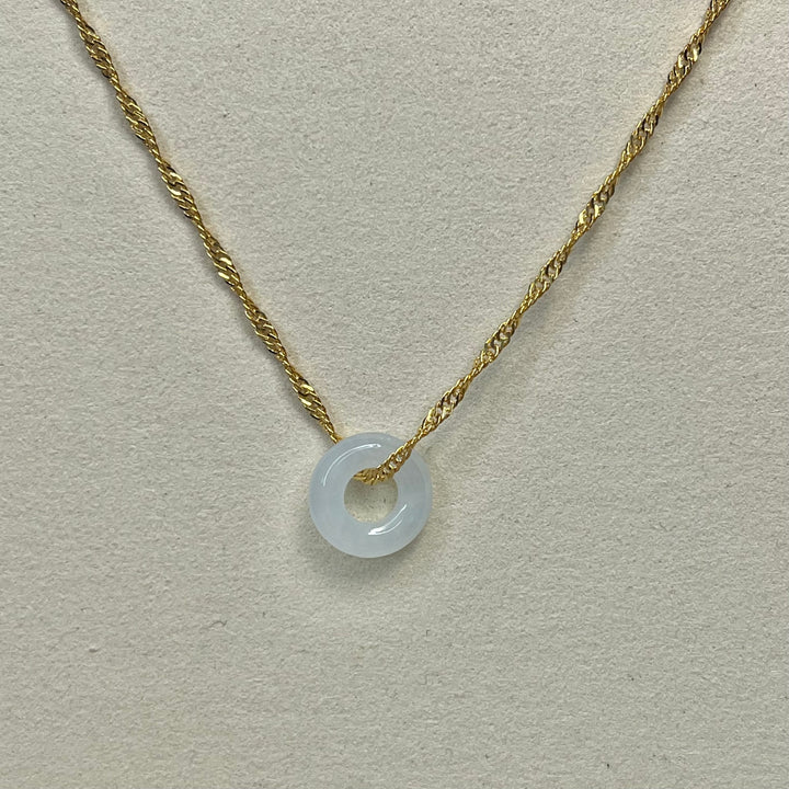 Twisted Chain with White Jade