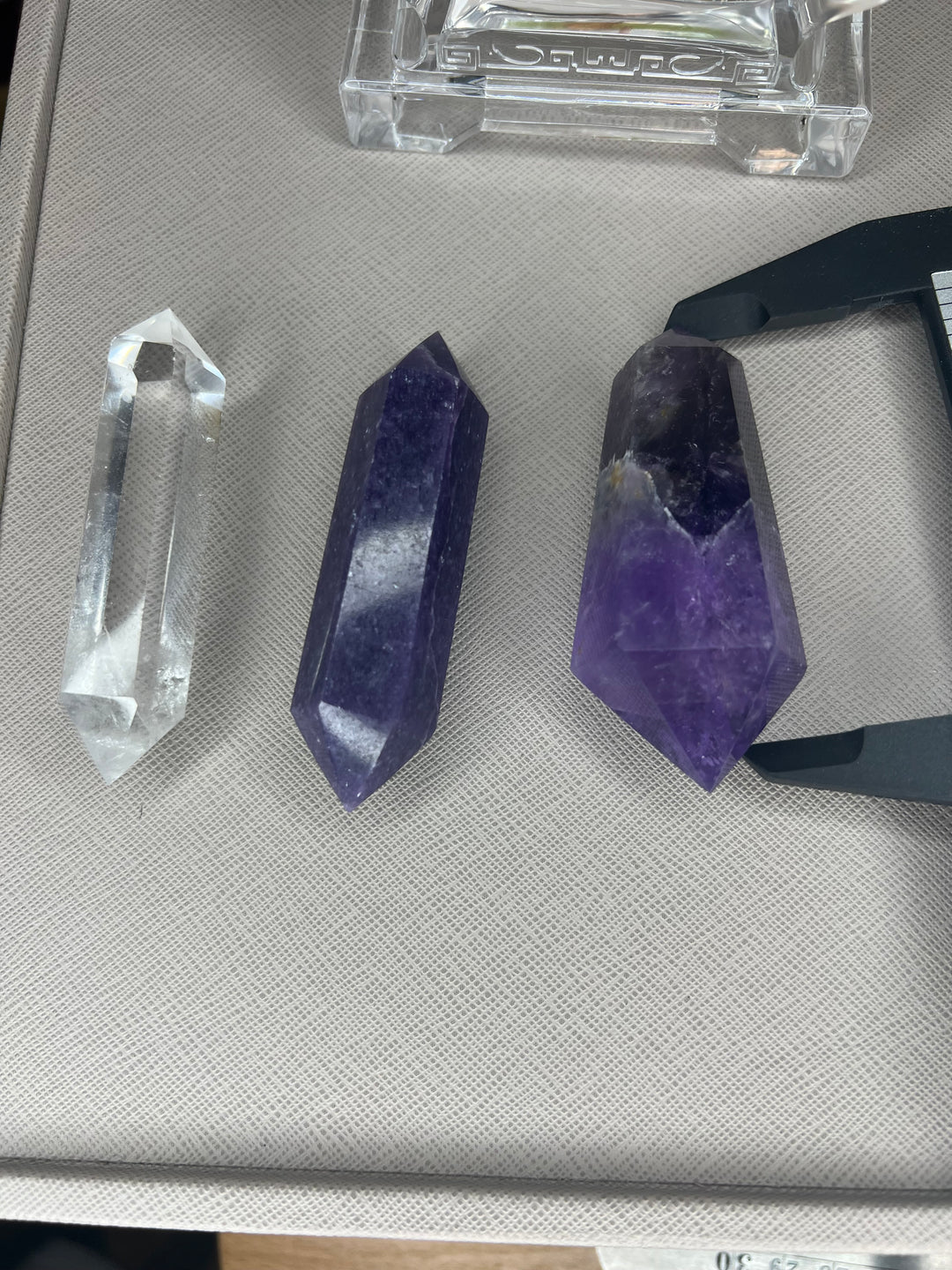 Private listing - amethyst, lepidolite, and clear quartz