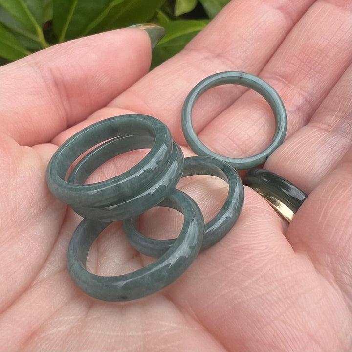 Blue Water Jade Rings