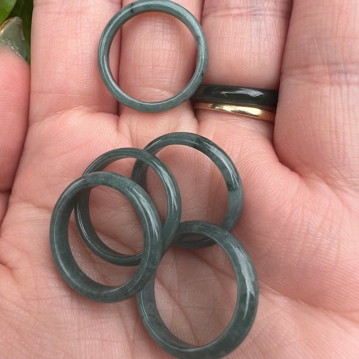 Blue Water Jade Rings