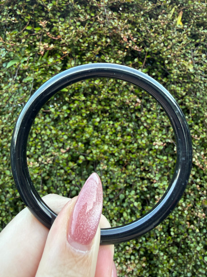 Dark Blue Water Jade Bangle