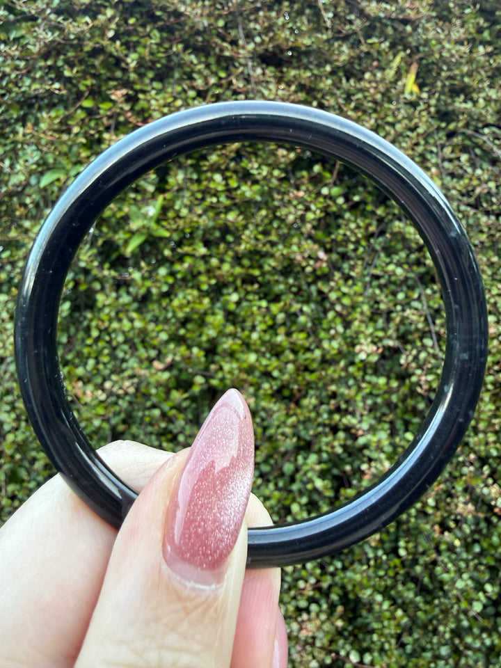 Dark Blue Water Jade Bangle