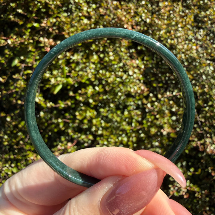 Dark Blue Water Jade Bangle