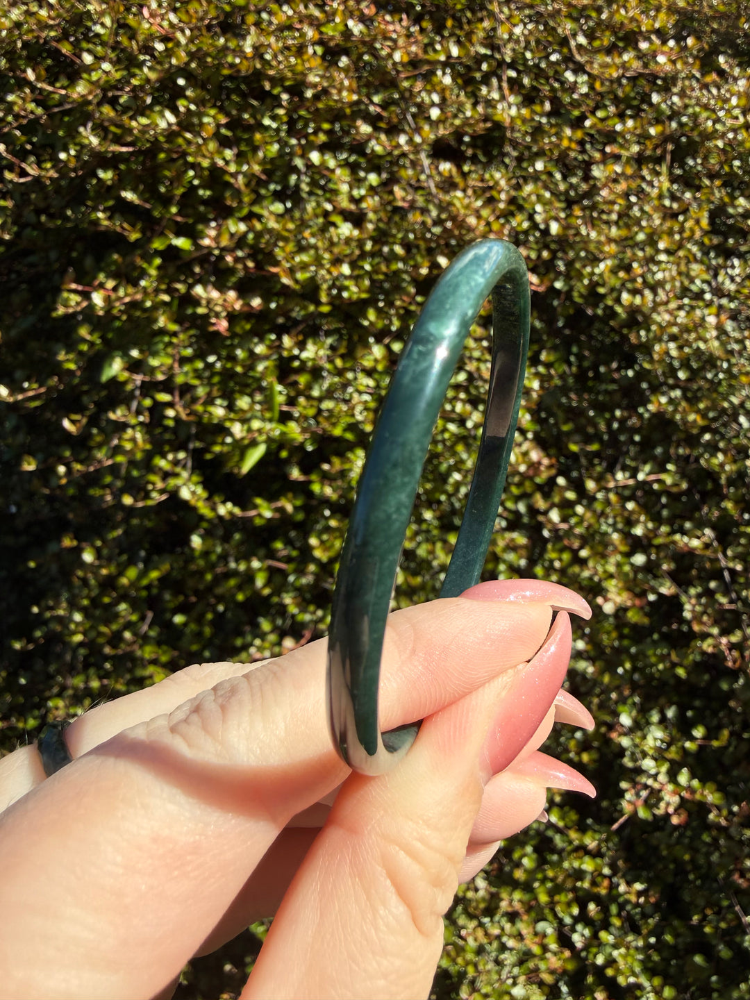Dark Blue Water Jade Bangle