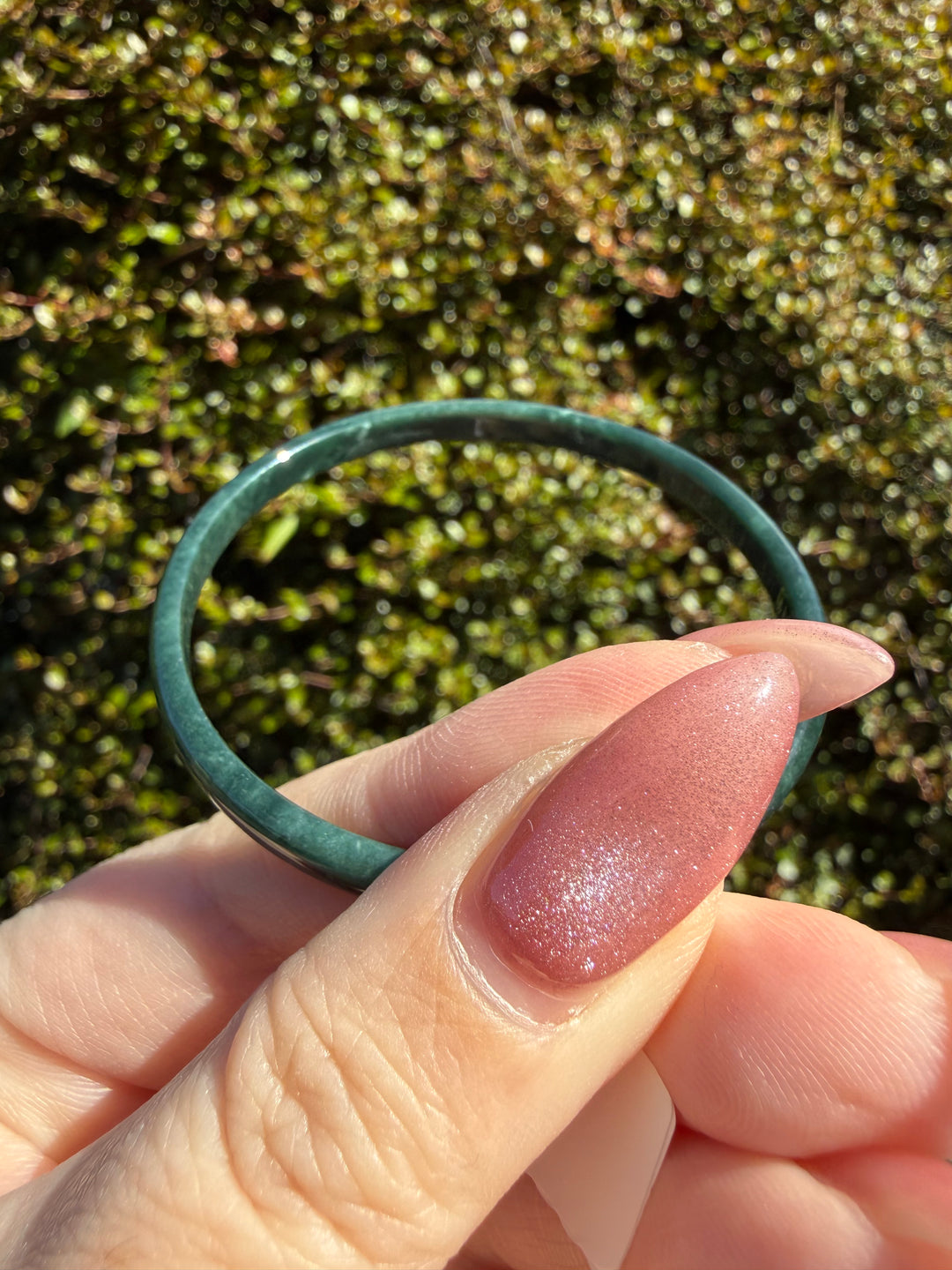 Dark Blue Water Jade Bangle