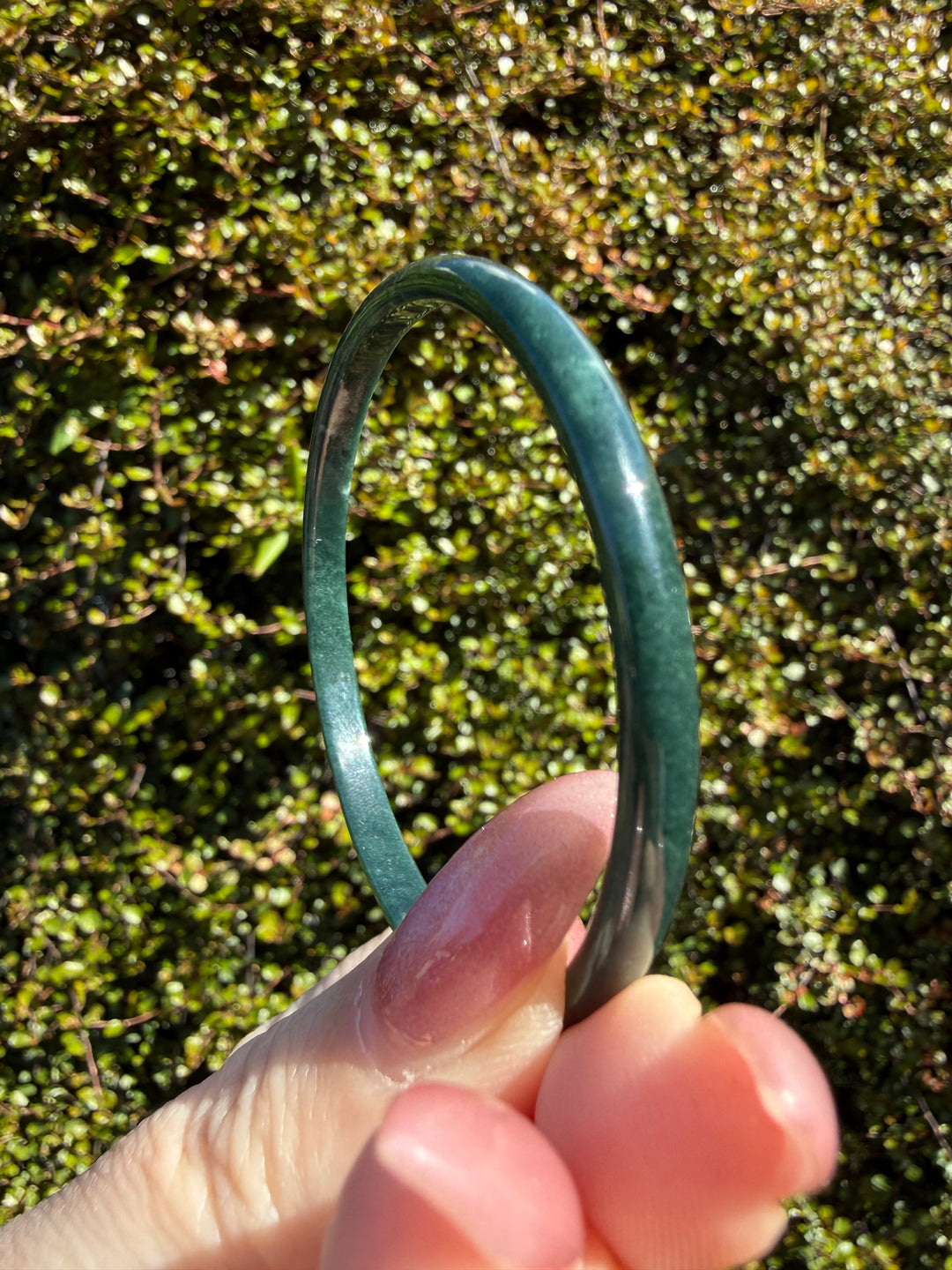 Dark Blue Water Jade Bangle