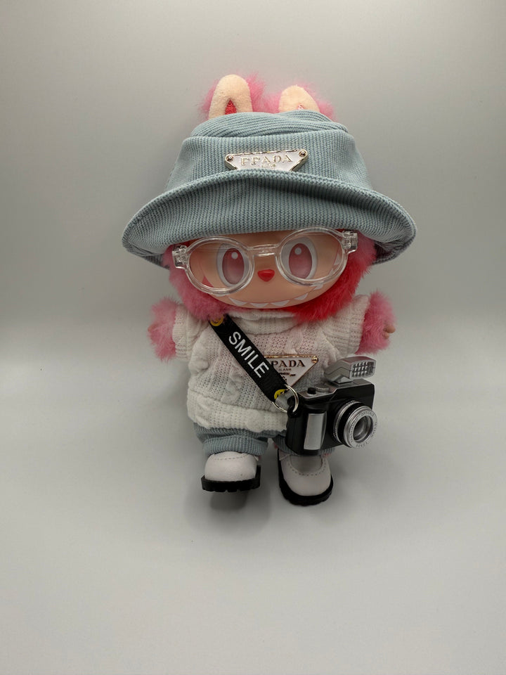 Light Blue and White Outfit