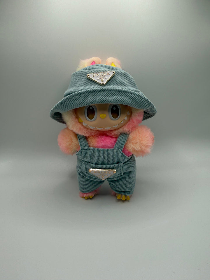 Light Blue Bucket Hat and Overall