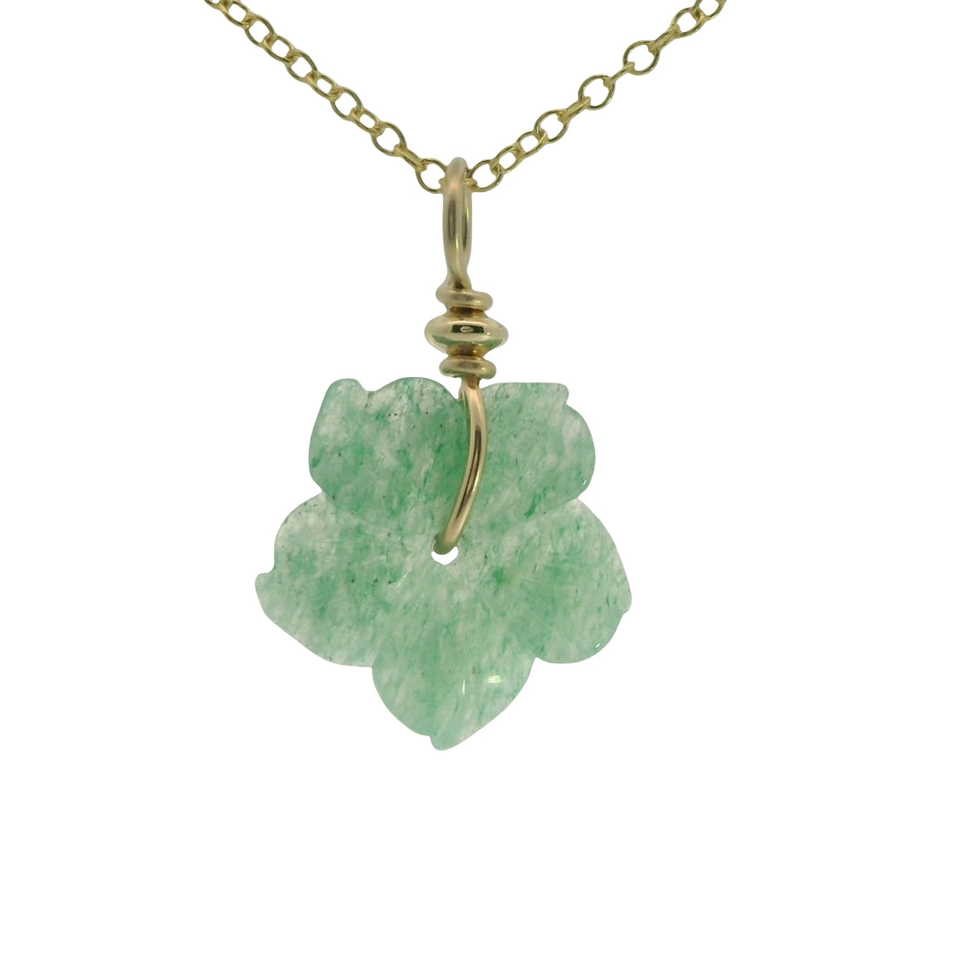 Crystal Flower Wire Wrapped Pendant