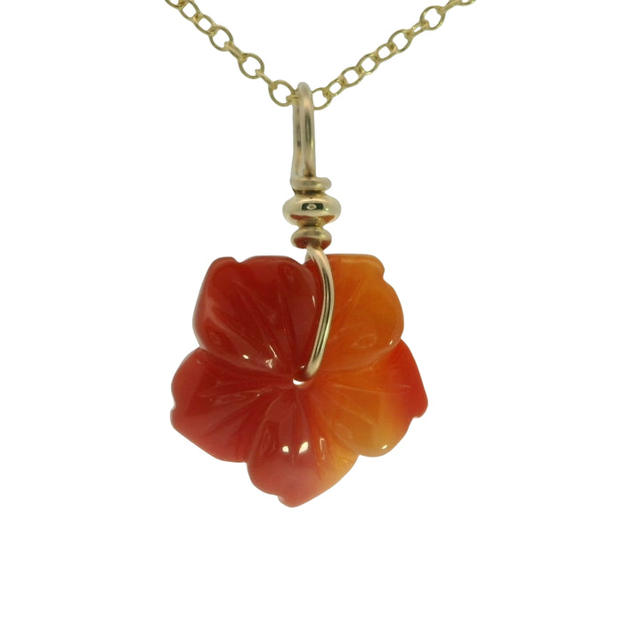 Crystal Flower Wire Wrapped Pendant