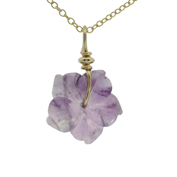 Crystal Flower Wire Wrapped Pendant