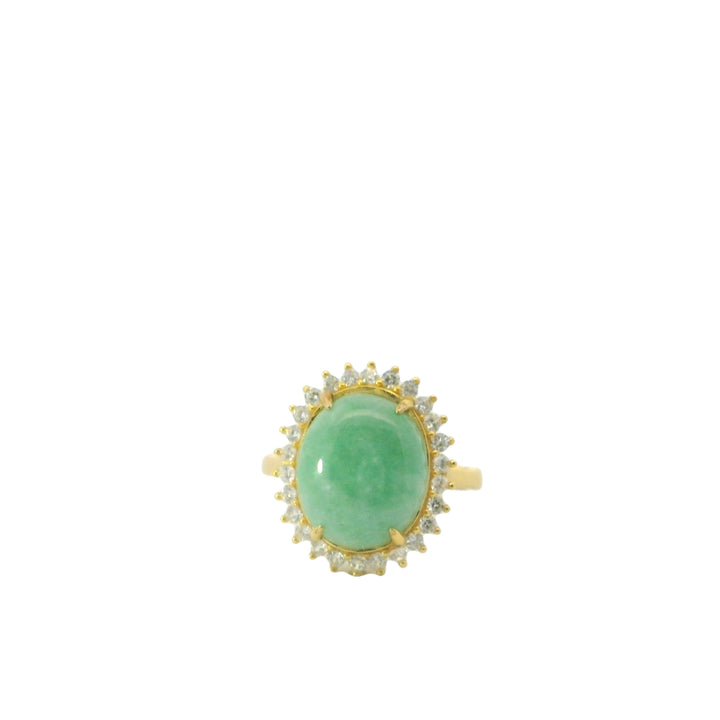 Gold Vermeil Jadeite Ring