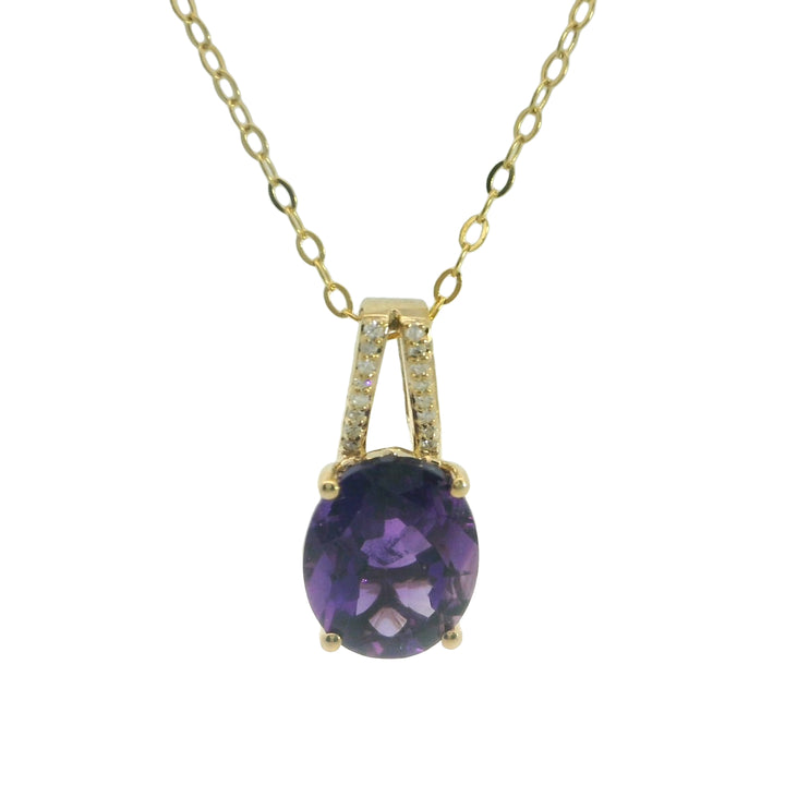 Amethyst and Diamond Necklace