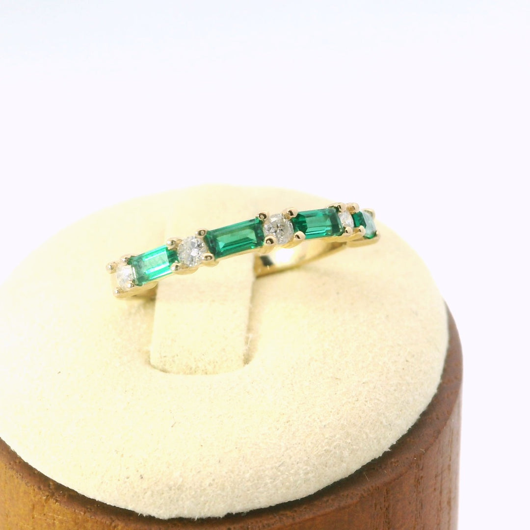 Emerald and Diamond Ring