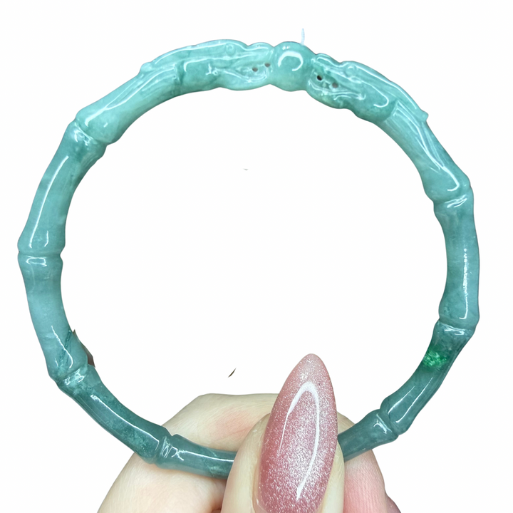 Blue Water Jade Dragon Bangle