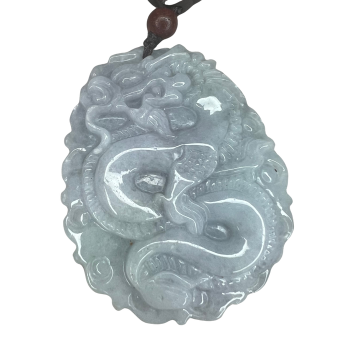 Jade Dragon with Chinese Cord