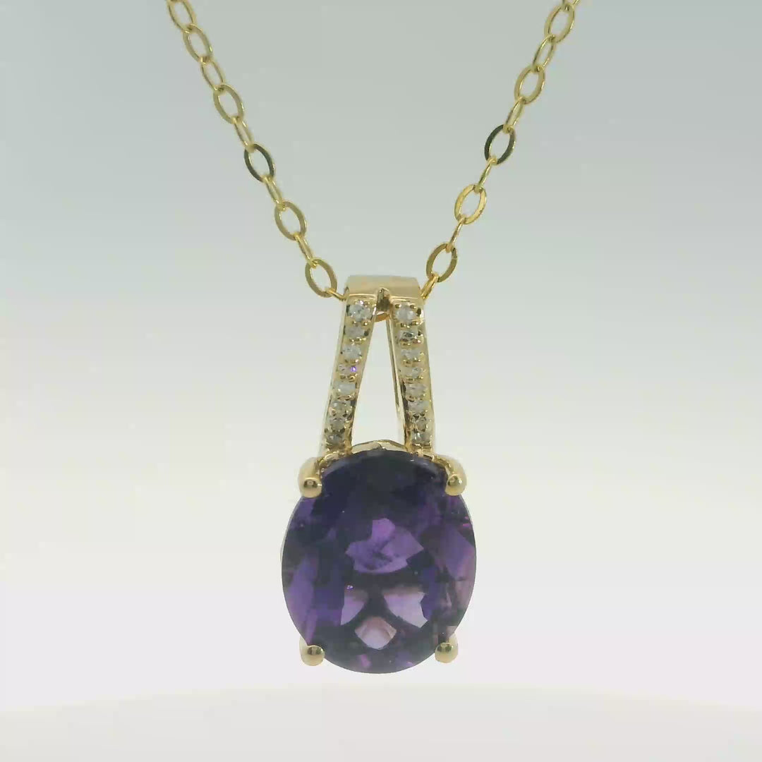 Amethyst and Diamond Necklace