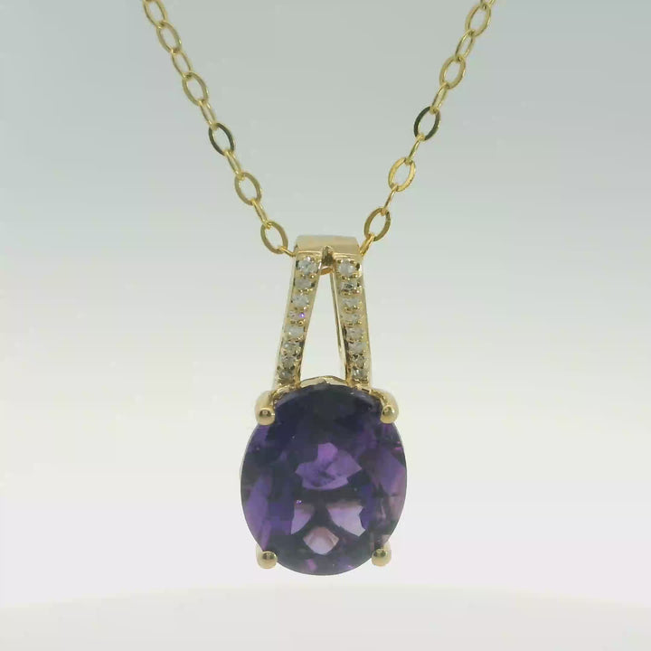 Amethyst and Diamond Necklace