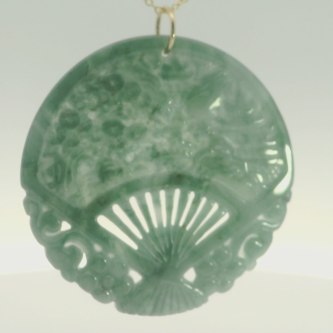 Nature Inspired Fan Carved Pendant