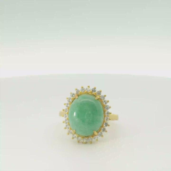 Gold Vermeil Jadeite Ring