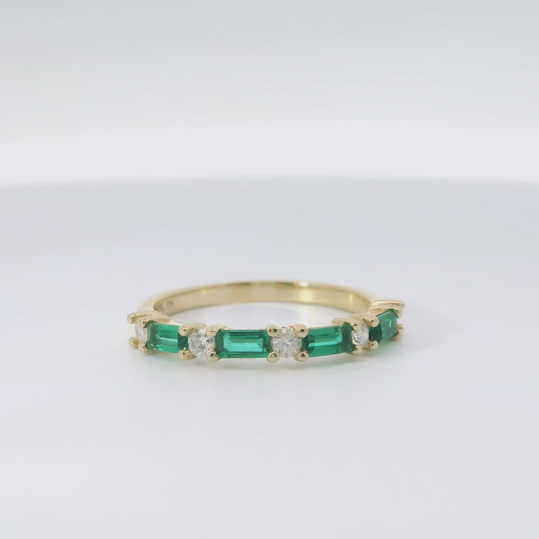 Emerald and Diamond Ring