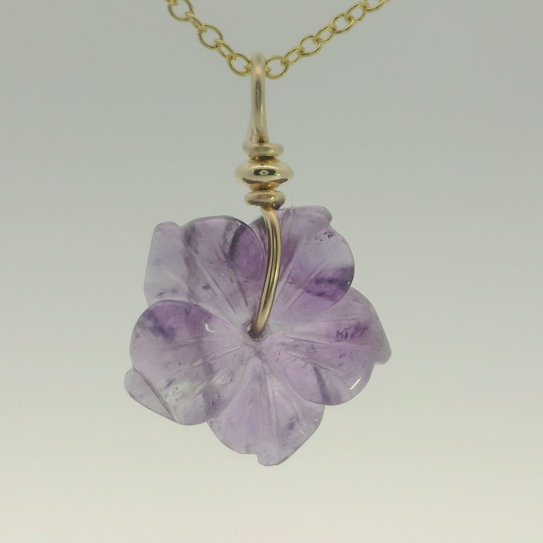 Crystal Flower Wire Wrapped Pendant