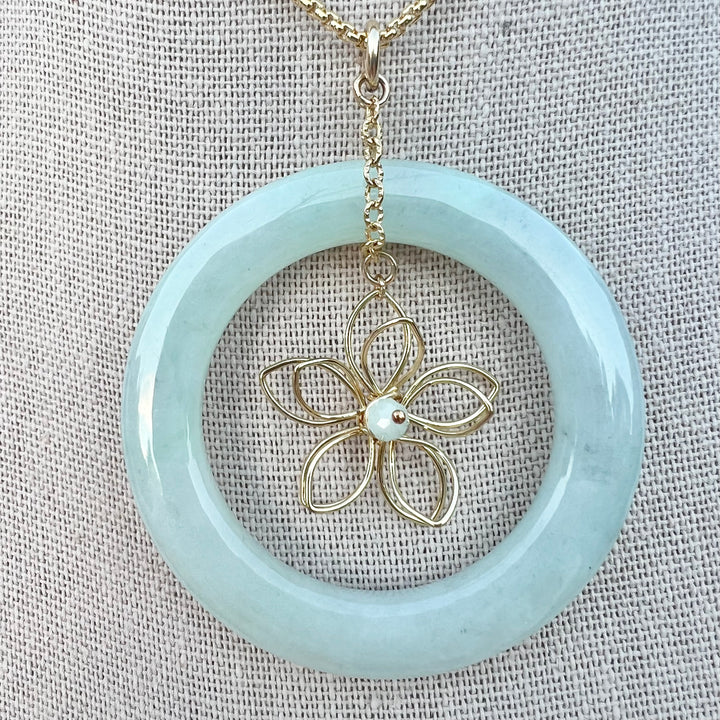 Jadeite Lotus Pendant