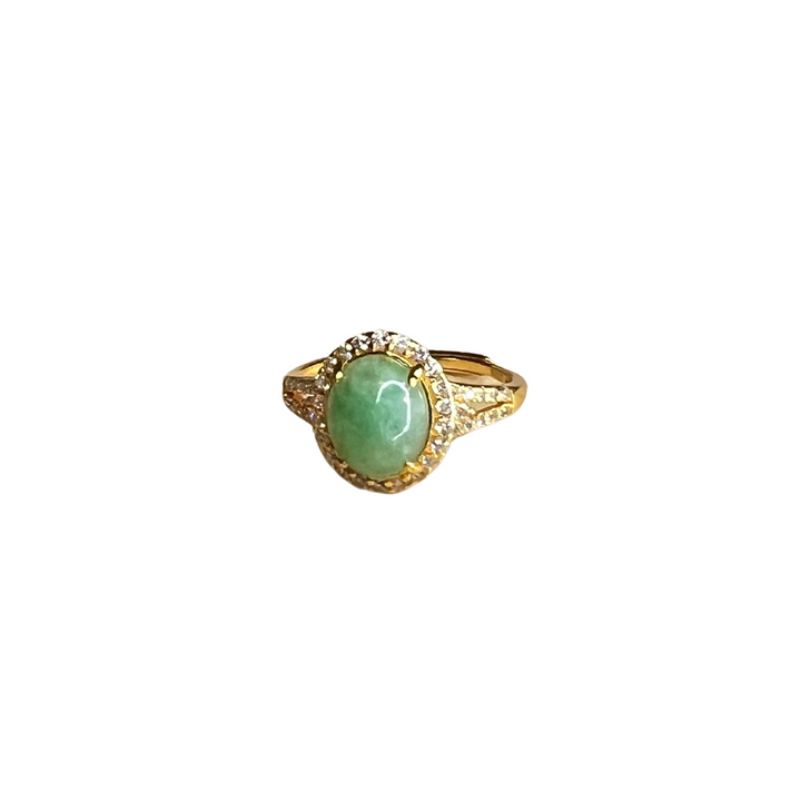 Gold Vermeil Jadeite Ring