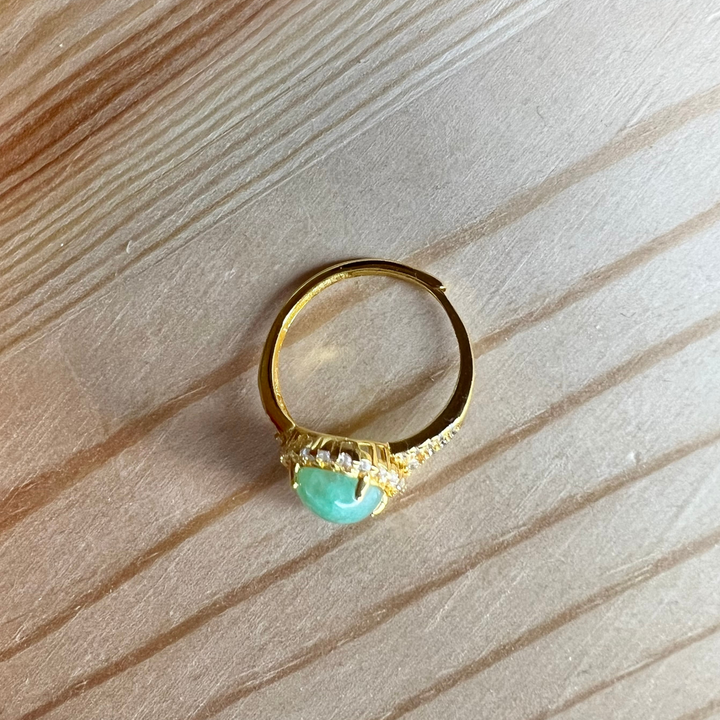 Gold Vermeil Jadeite Ring