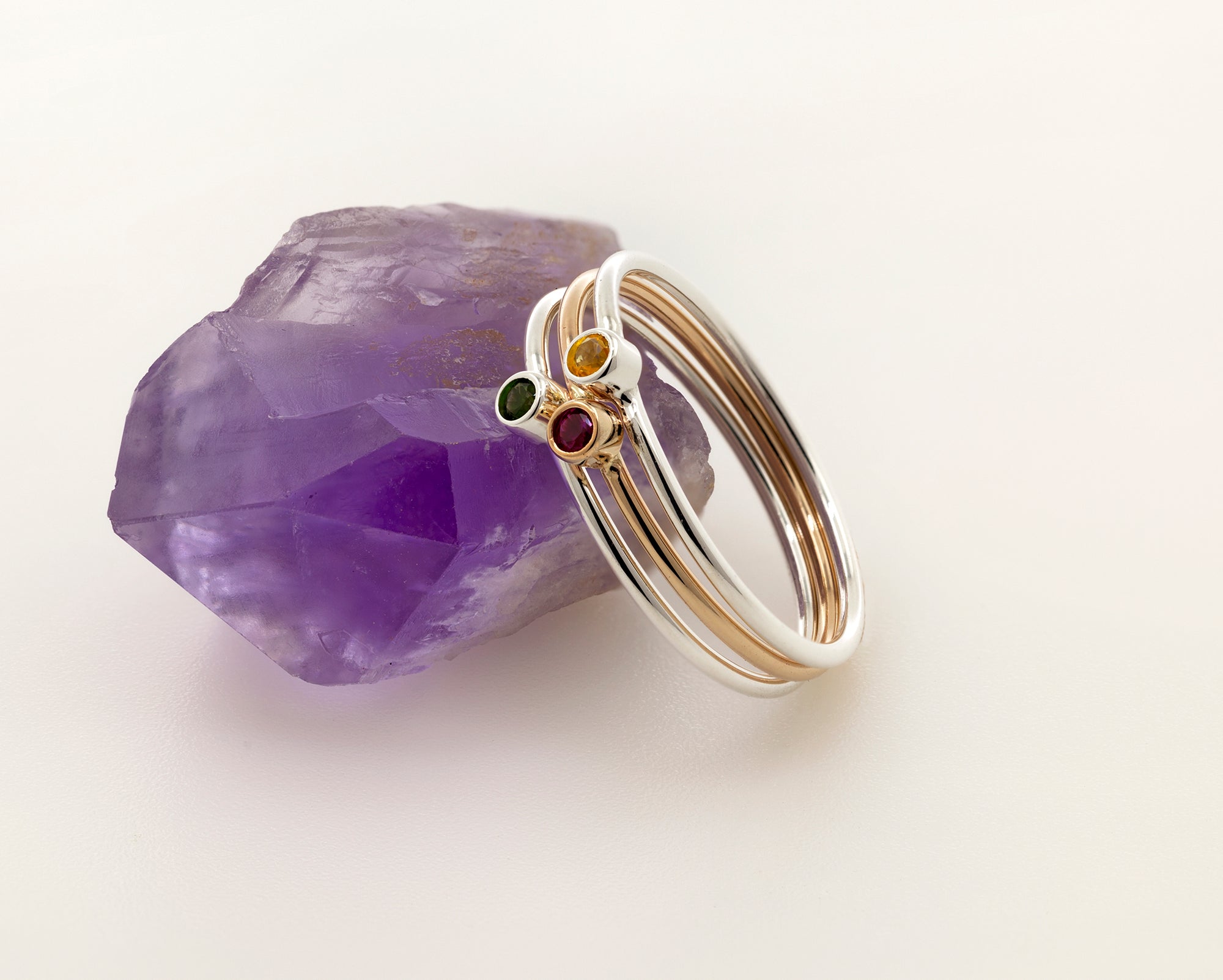 Sterling Silver Birthstone Rings – Dyme Designs